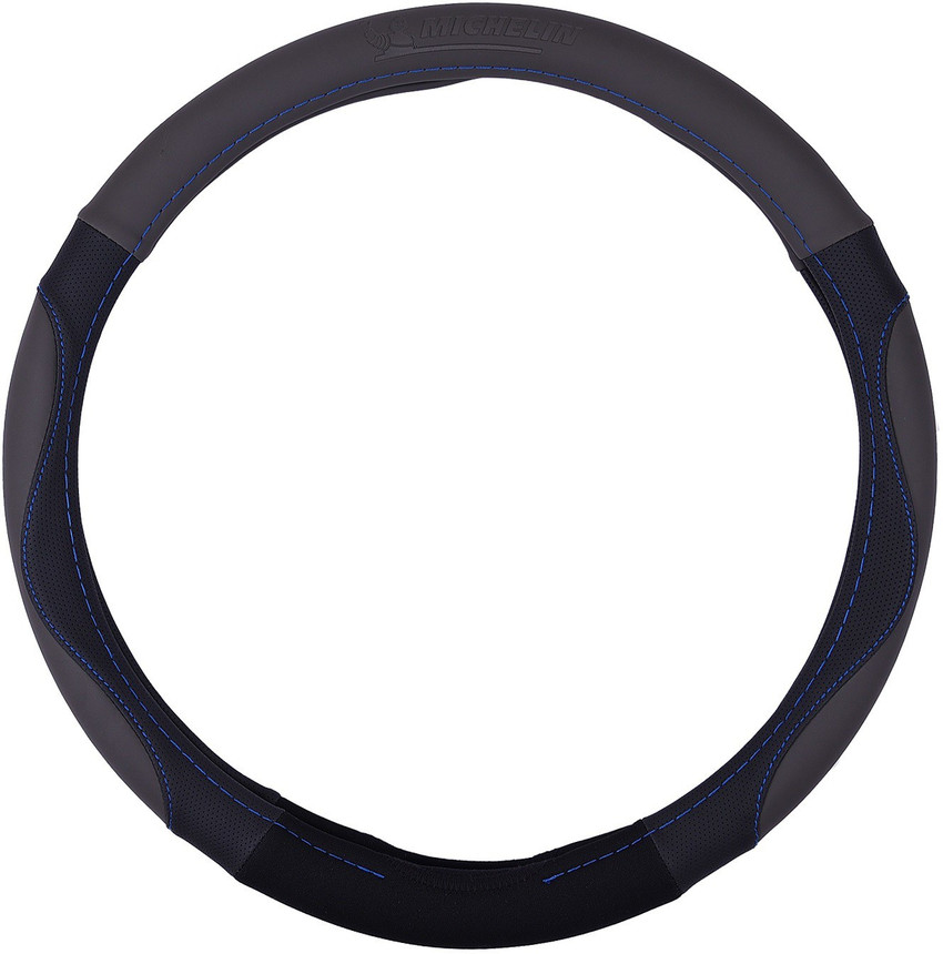 Faux leather steering wheel clearance cover