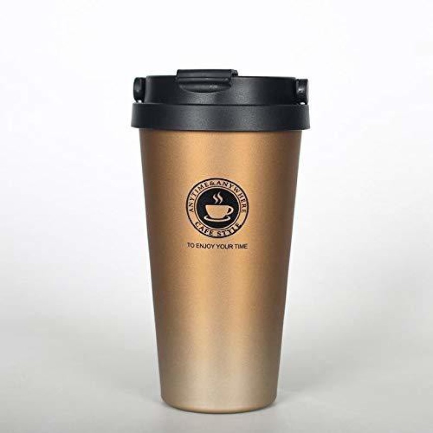 HomeFast Double Wall Stainless Steel Vacuum Insulated Travel Coffee  Stainless Steel Modern Tea Cup Thermos Flask Water Bottle with Leak Proof  Lid 500ml Stainless Steel Coffee Mug Price in India - Buy