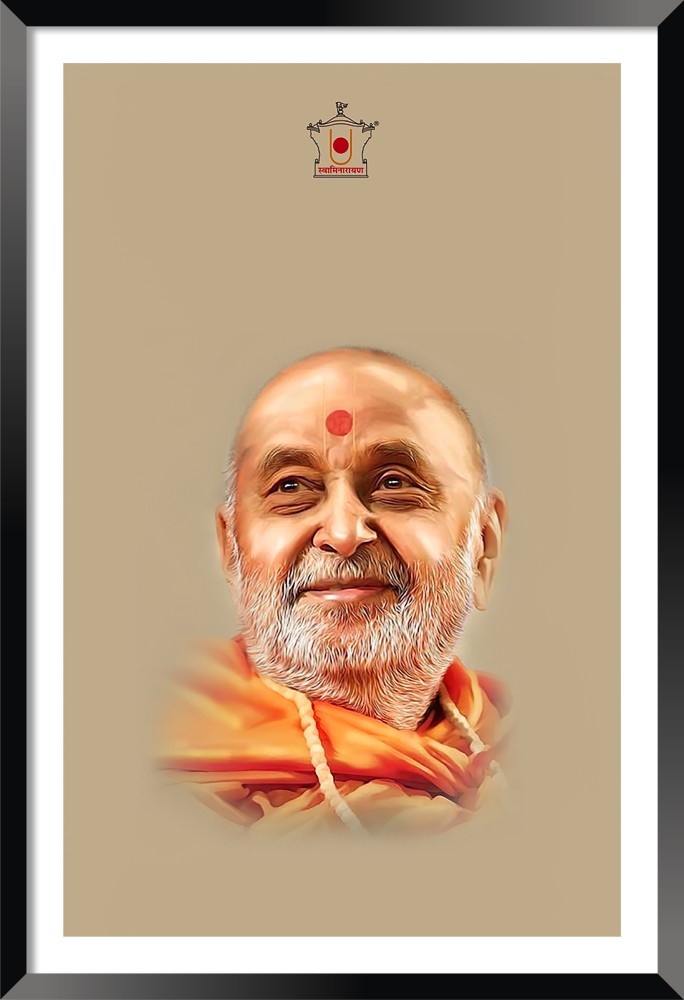 Dharvika Innovations pramukh Swami and mahant Swami maharaj Painting  Sparkle Coated Self Adhesive Wallpaper Without Frame Digital Reprint 24  inch x 36 inch Painting : Amazon.in: Home & Kitchen