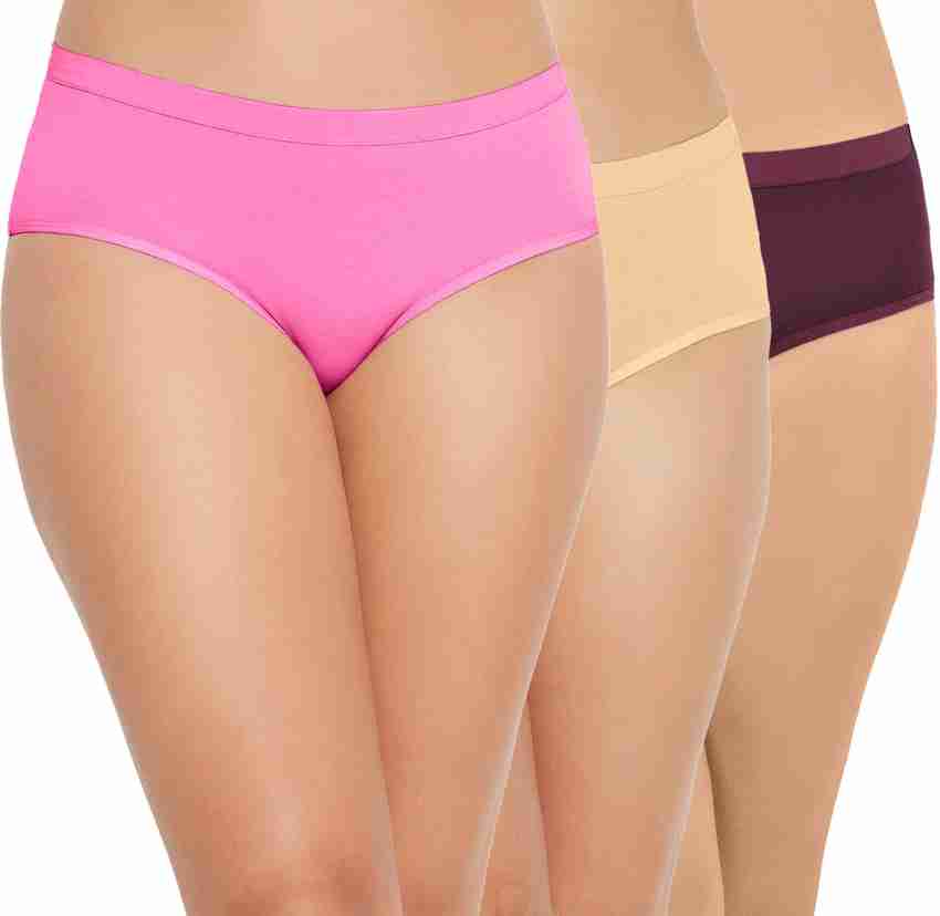 PLUMBURY Women Hipster Black, Grey, Red, Beige Panty - Buy