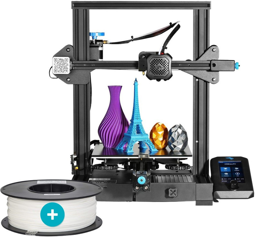 Creality Ender-3 V2 3D Printer Upgraded Version 2021 3IDEA Premium PLA  White Filament 1.75mm 1Kg Spool 3D Printer Price in India Buy Creality  Ender-3 V2 3D Printer Upgraded Version 2021