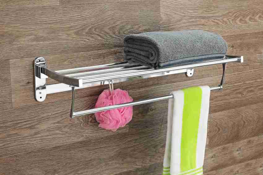 Garbnoire 1.5 FEET Stainless Steel Towel Rack WITH Towel Bar, Bathroom Towel  Rod Holder, Wall Mounted Hand Towel Rail for Kitchen and Washroom, Towel  Hanger, Towel Stand