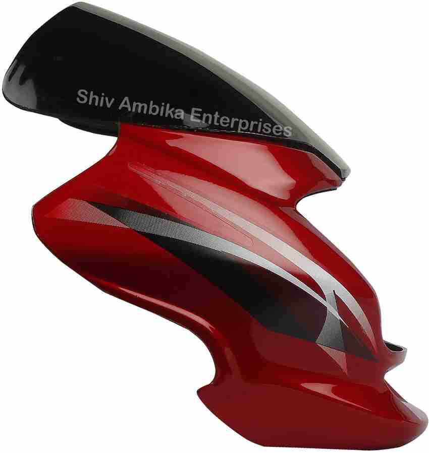 shiv ambika Superior Quality RED Headlight Visor for SUPER