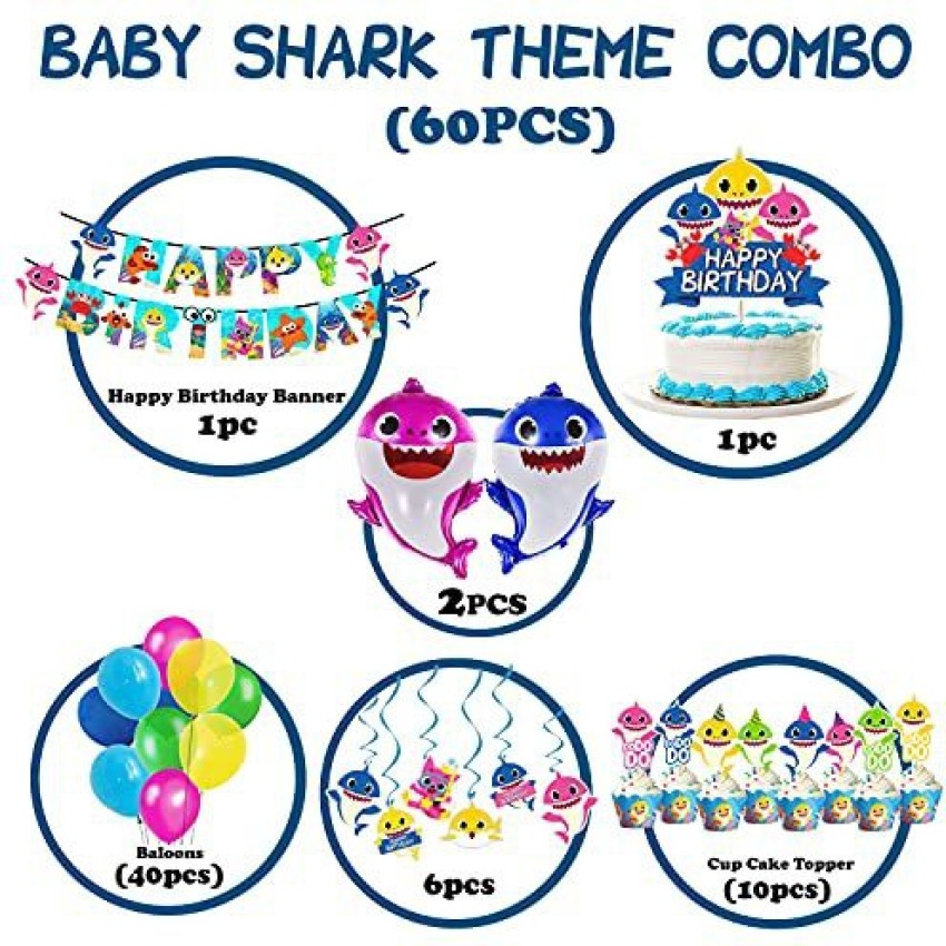 Party Propz Baby Shark Theme Decoration Kit for Kids Boys Girl Babies  Toddlers Decorations Materials; Foil Balloons Happy Birthday Bunting Unique  Items 60 Pcs Price in India - Buy Party Propz Baby