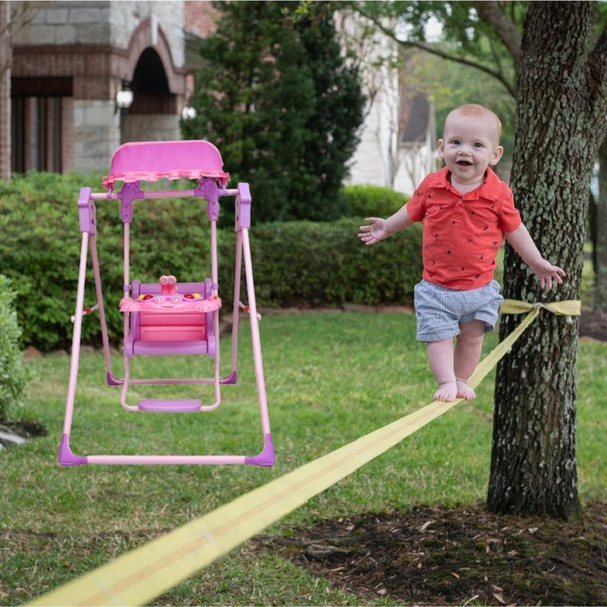 lOMESH Kids Swing with Canopy Roof for 2 to 5 year old Children