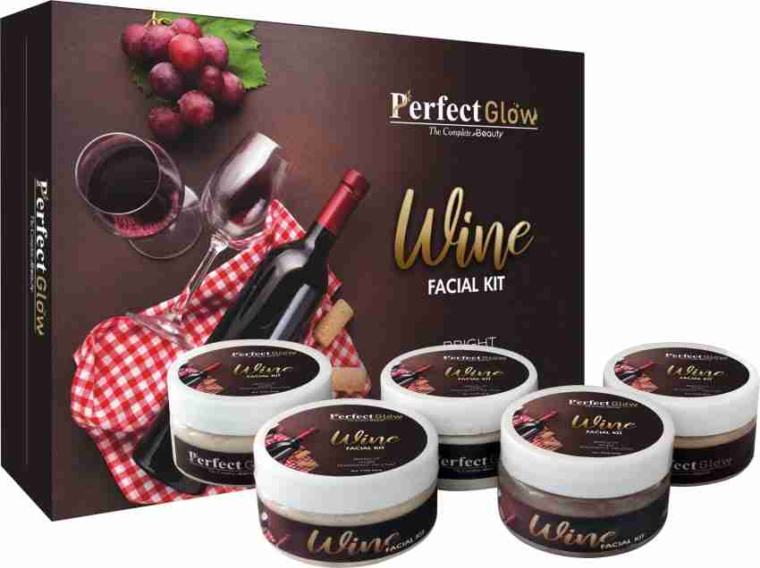 Perfect Glow Red Wine Facial Kit, Professional Beauty Parlour Facial Kit  For Women & Men All Type Skin Solution Made In India (5 X 50 G) - Price In  India, Buy Perfect