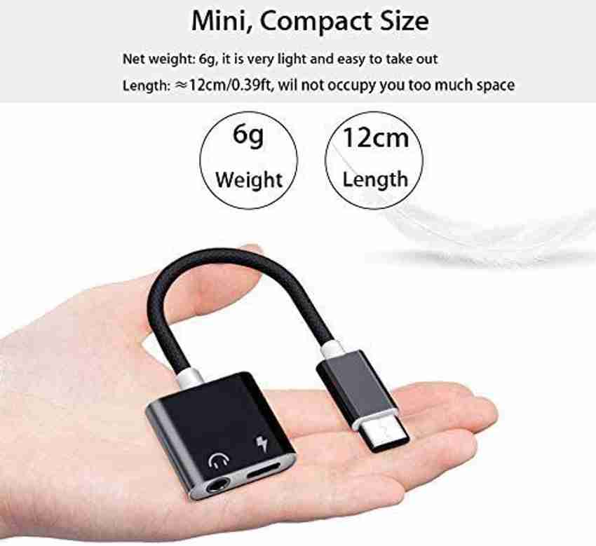 Twixxle Dense Black 451 USB Type C to 3.5mm Headphone Jack