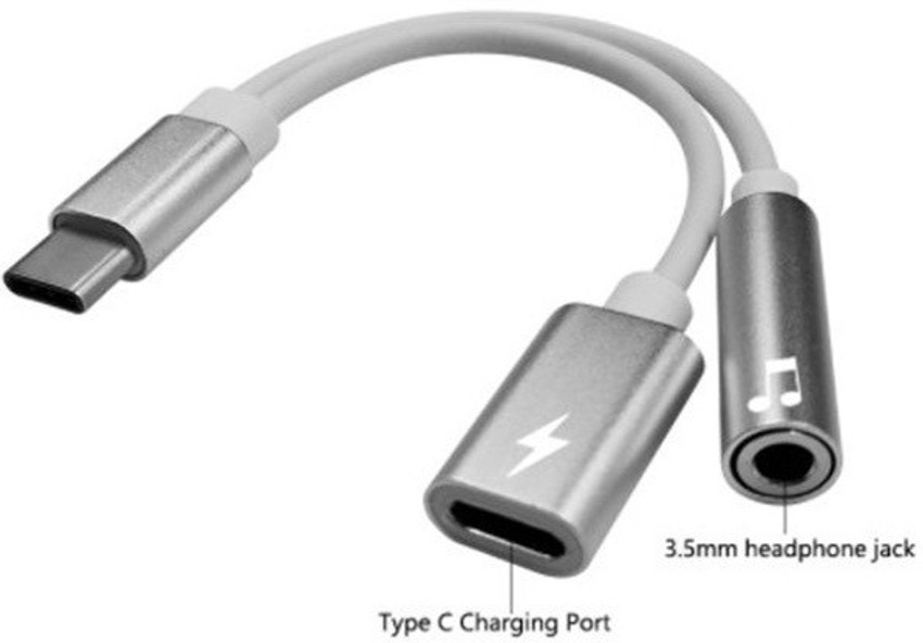 Twixxle Perry Silver XVI TDP 35 2 In 1 Type C To 3.5 mm Charger