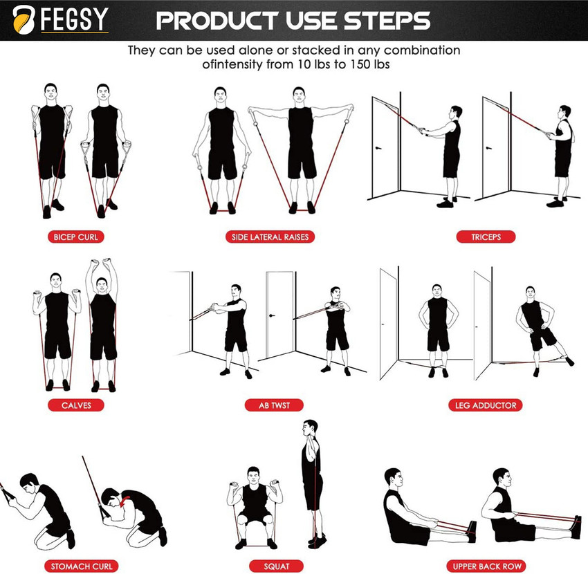 Fegsy resistance tube set sale