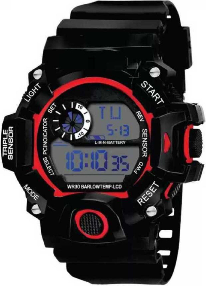 Black colour digital hotsell watch