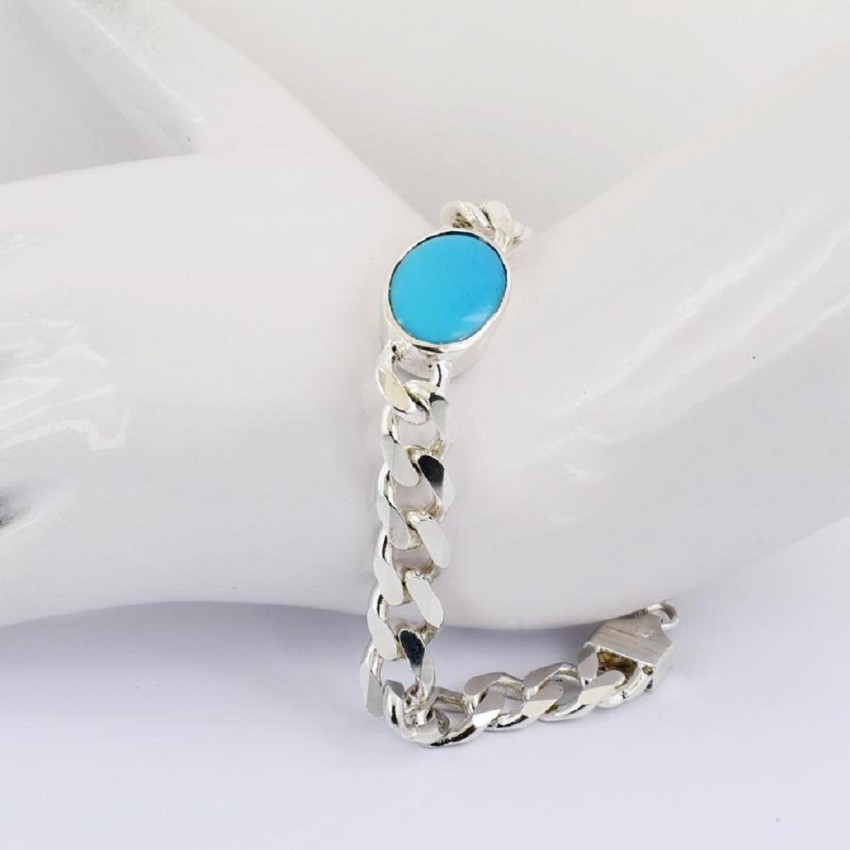 andmade item Dispatches from a small business in India Bracelet length 75  Inches Materials Silver White gold Gemstone Turquoise Closure Slide  lock Adjustable Jewellery style Art deco Recycled