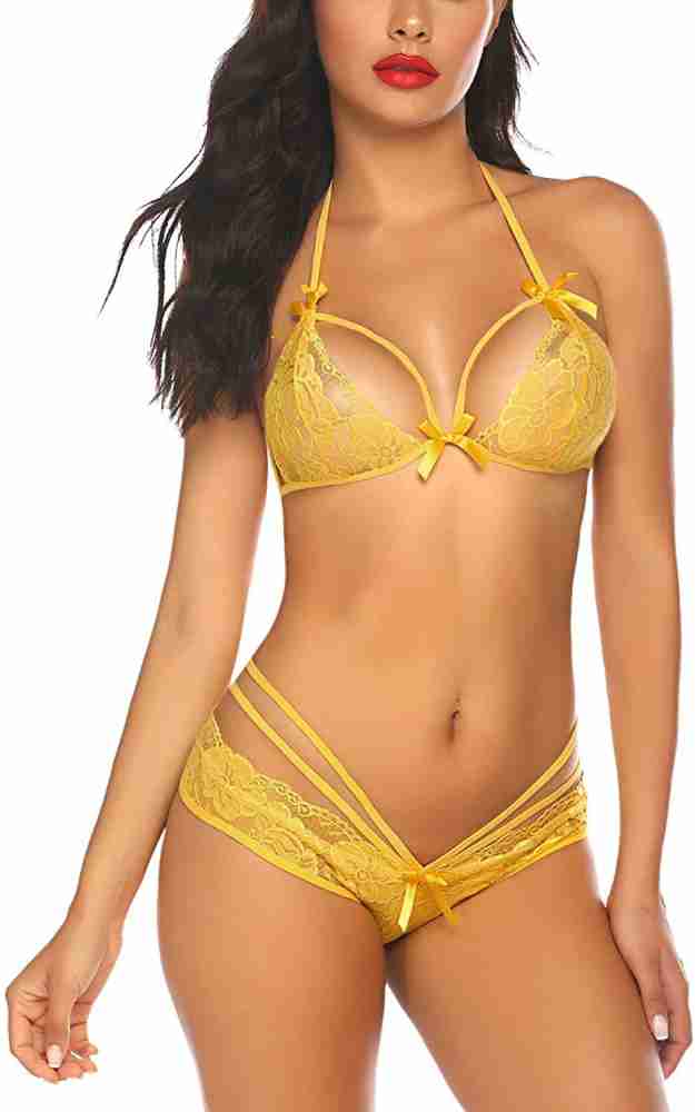 Womens Yellow Lingerie