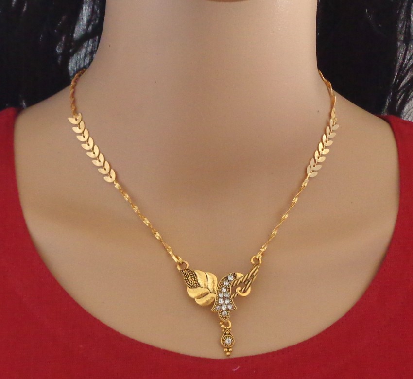 Buy Silvermerc Designs Gold Plated Brass Long Necklace Gold (Women) Online  at Best Prices in India - JioMart.