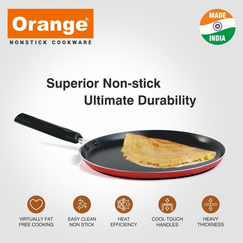 Dby Non-Stick Roti Pan Chapati Tawa Concave Nonstick Tava Griddle Crepe Pan Frying Skillet Pan for Omelette Dosa Paratha Roti Chapati Concave