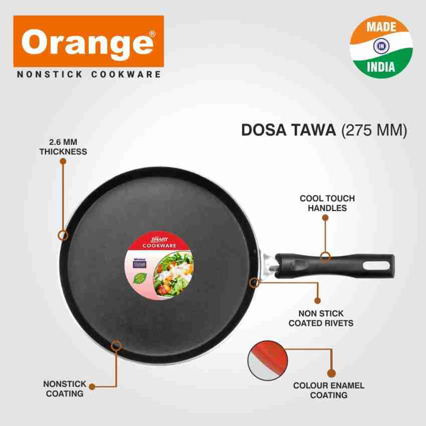 Nonstick Concave Flat Tawa,Dosa Pan/Dosa Tawa/Roti Tawa/Chapati  Tawa/Griddle, Size 290 mm, Thickness 2.6 mm