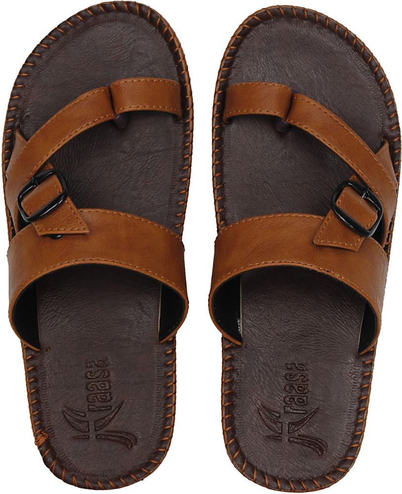 Kraasa Men Men Synthetic Leather Chappal Brown Slippers Buy