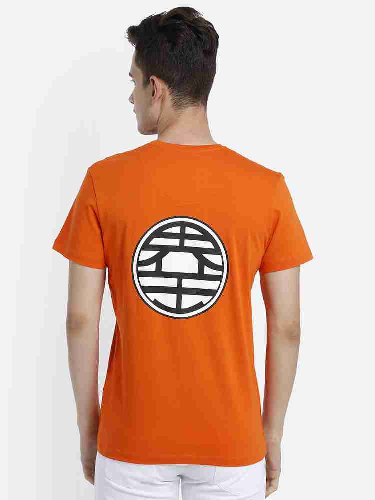 Free Authority Graphic Print Men Round Neck Orange T Shirt Buy