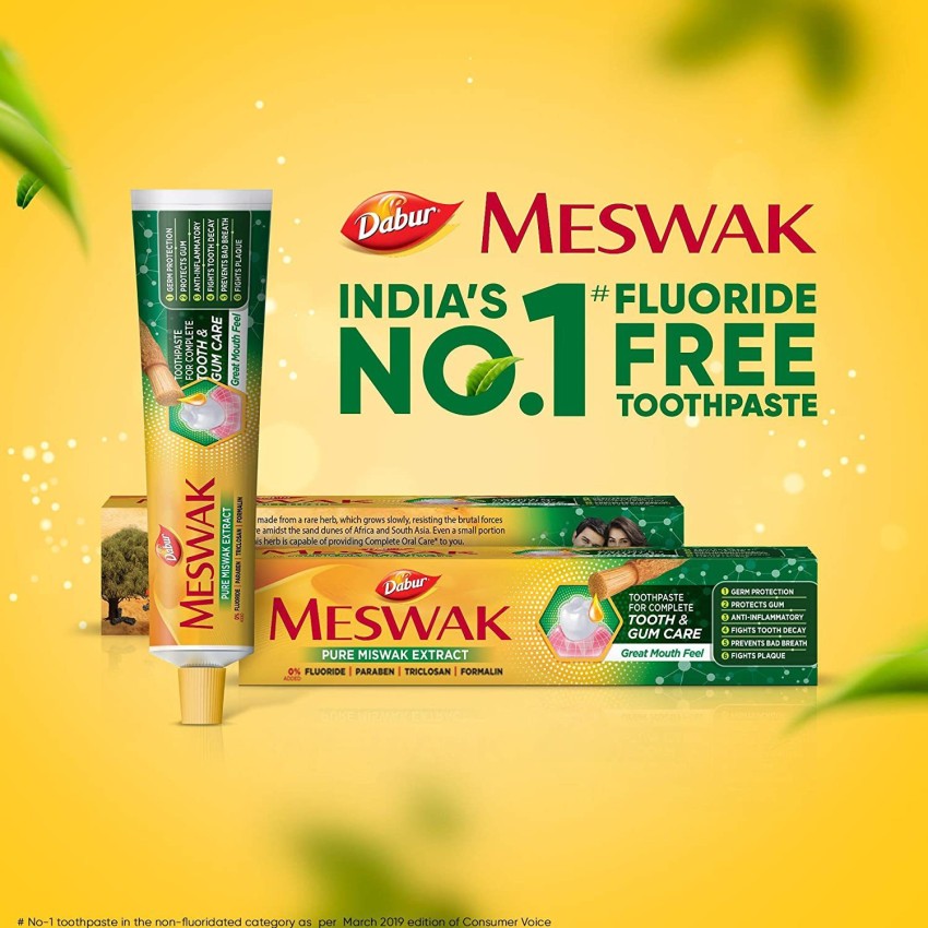 Dabur MESWAK Pure Miswak Extract Toothpaste - 3 x 200 g Packs Toothpaste -  Buy Baby Care Products in India | Flipkart.com