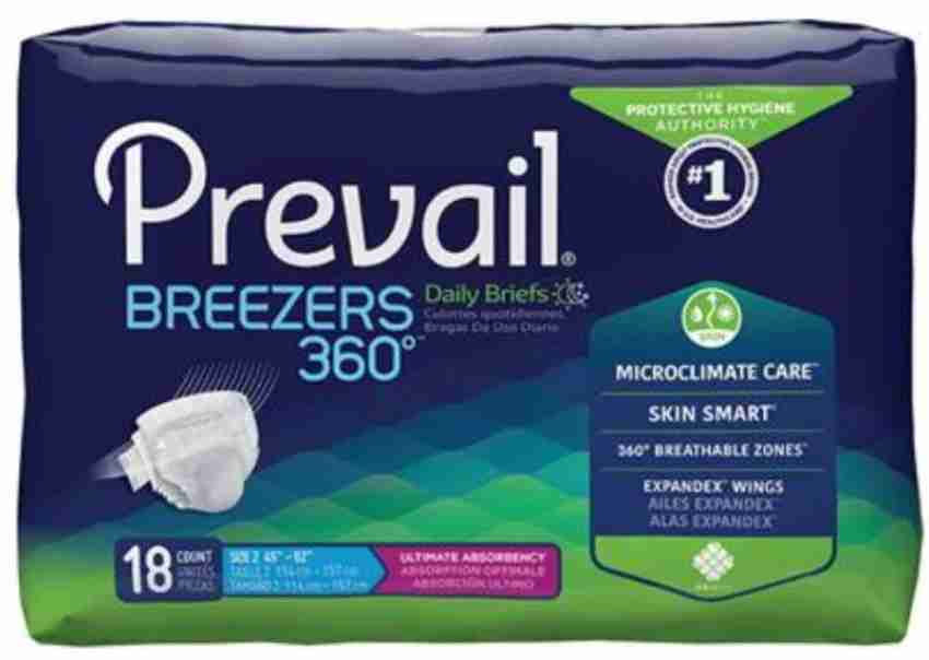 Adult diapers for incontinence  Prevail Breezers360 Adult Briefs with  Extra Breathability –