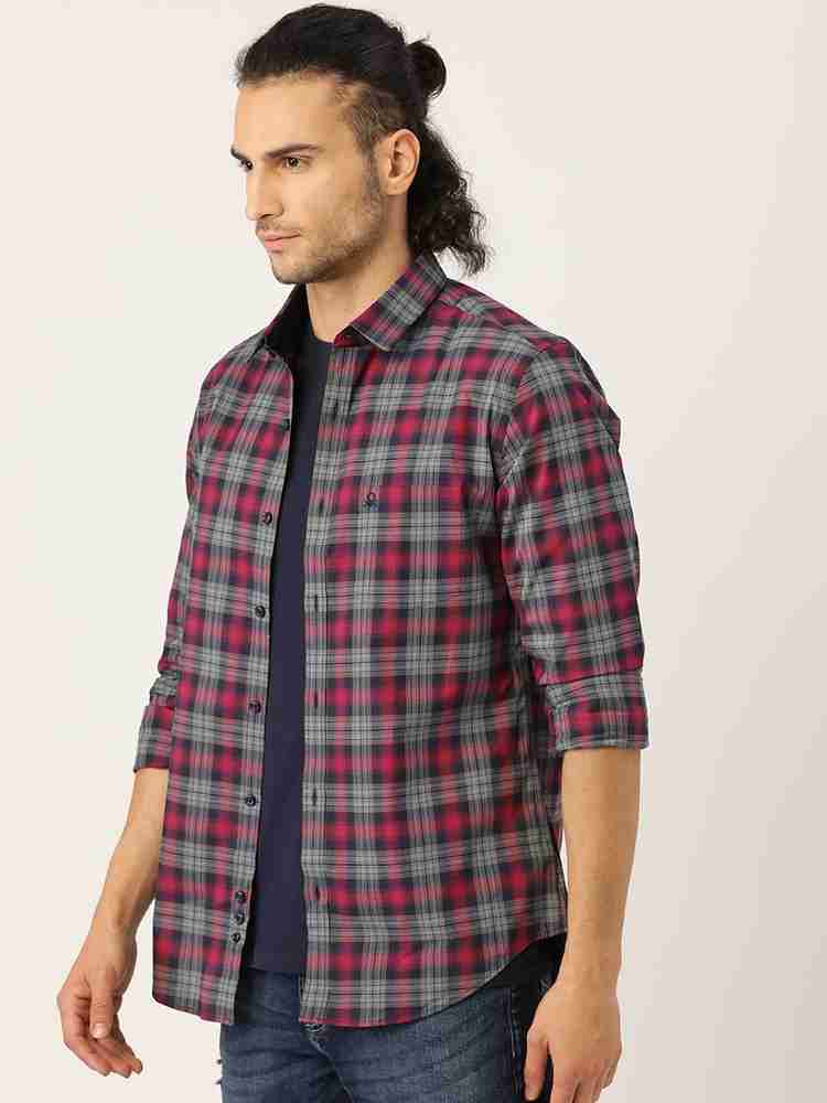 United colors of benetton men's checkered casual shirt online