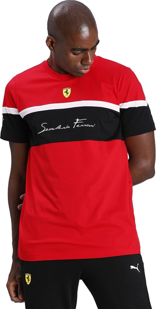 Scuderia Ferrari Men's Puma Graphic T-Shirt-Red/Black