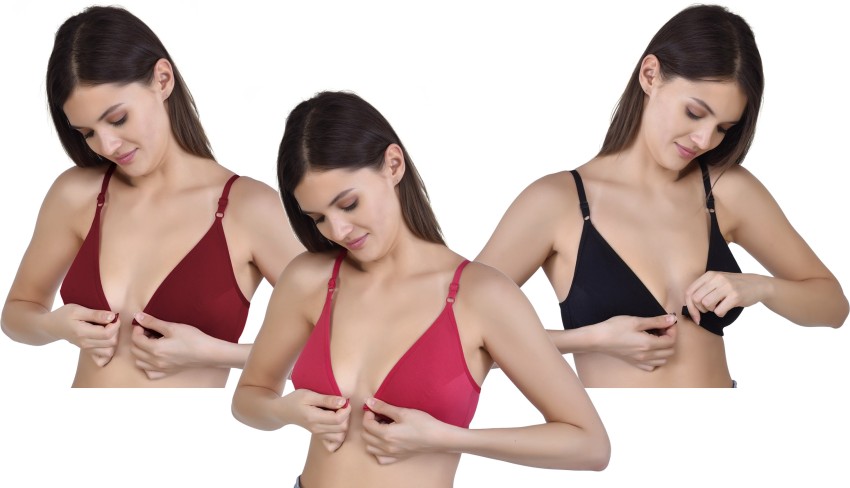 Front Open Bra (Pack of 3)