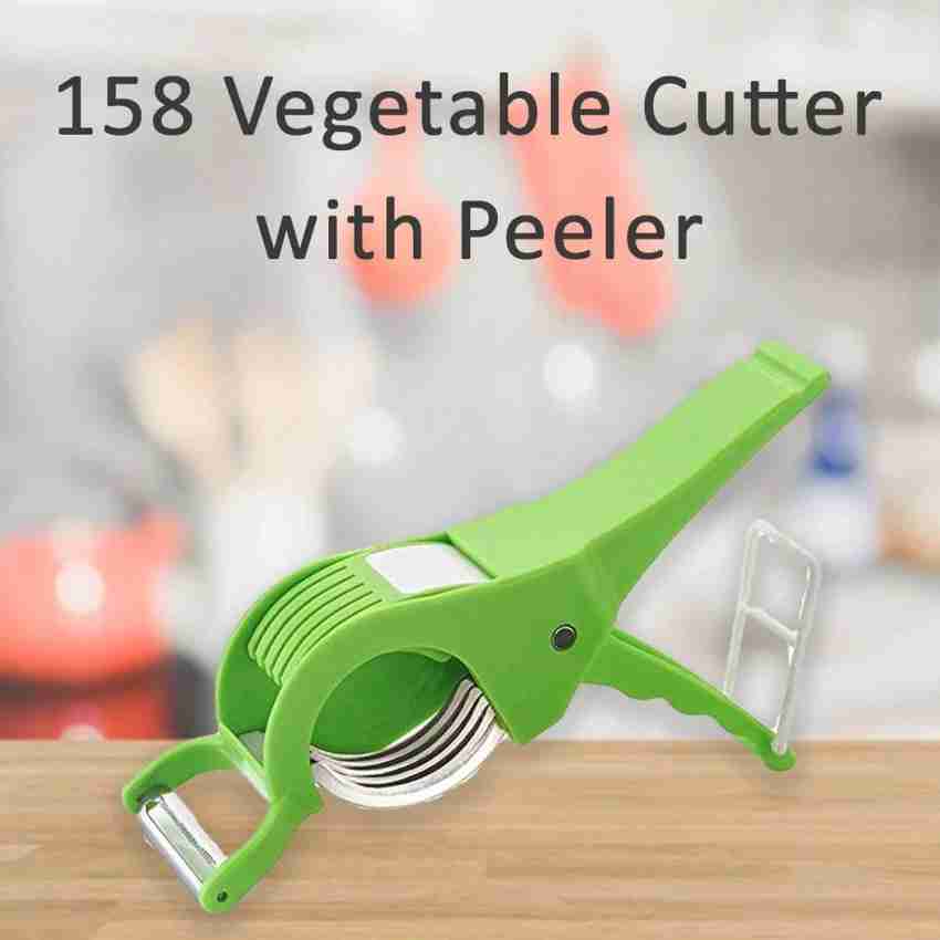 Khodiyar Black and Green Vegetables Spiral Cutter Slicer, For Kitchen