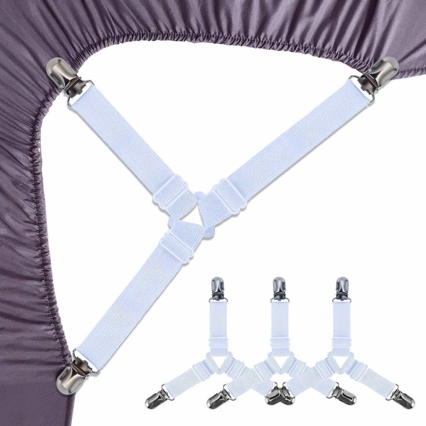 Bed Sheet Holder Straps, Adjustable Bed Bands, Elastic Fasteners
