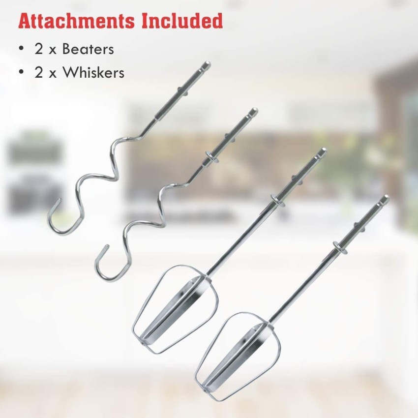 Electric Whisk,Hand Blender Fab Scarlett 7 Speed Hand Mixer Beater, Blade  Material: Stainless Steel