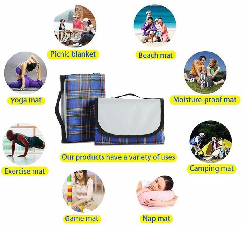 Folding beach shop mat bag
