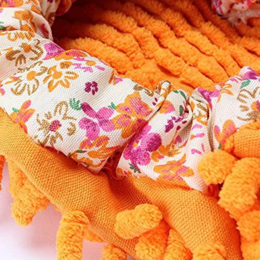 KolorFish Washable Dust Mop Slippers Shoes Microfiber Cleaning House Mop  Slippers Multifunctional Lazy Floor Cleaning Shoes Cover for House Kitchen  Bathroom Office (1 Pair of Orange) Slipper Mop Price in India 