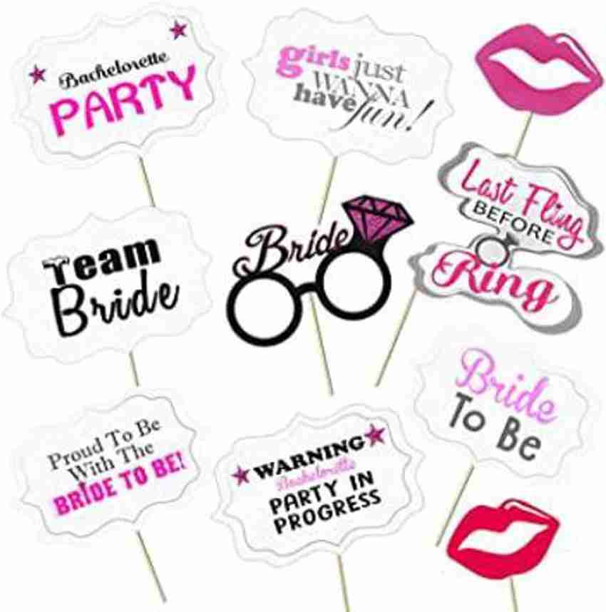 Bridal photo store booth props