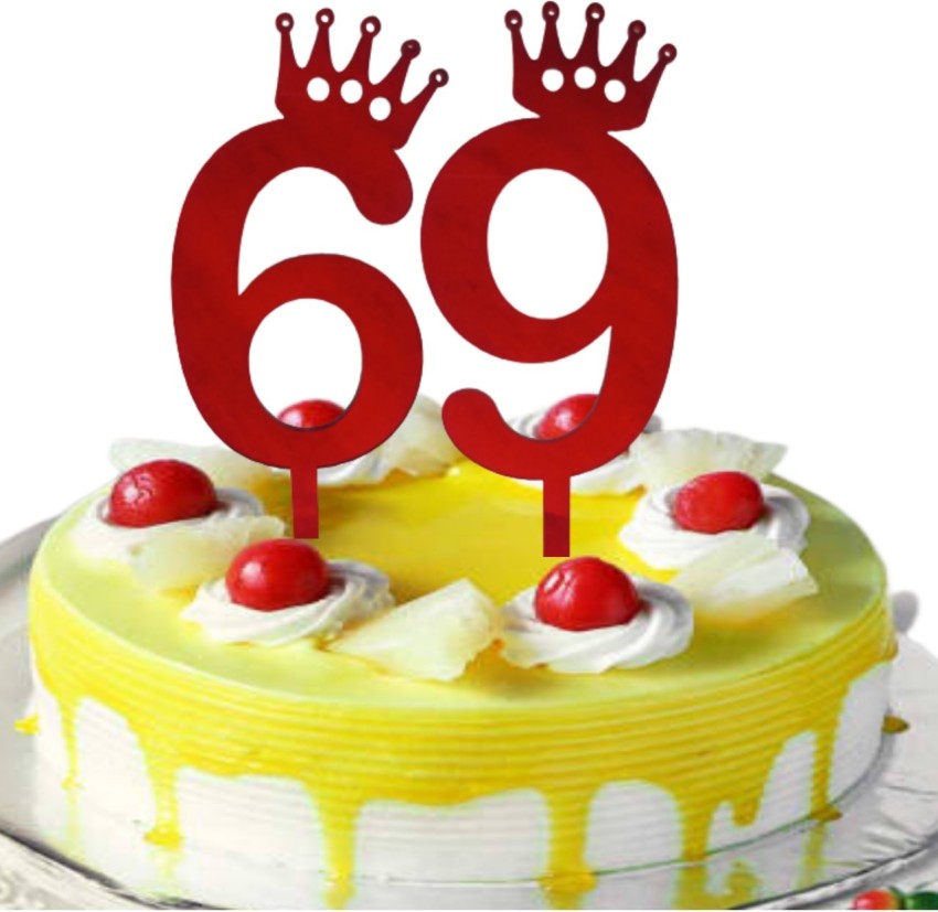 Naveen cake topper for birthday/anniversary cake decoration number 69 Cake  Topper Price in India - Buy Naveen cake topper for birthday/anniversary cake  decoration number 69 Cake Topper online at Flipkart.com