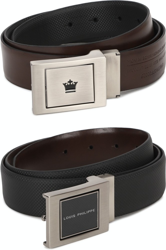 LOUIS PHILIPPE Men Formal Black, Brown Artificial Leather