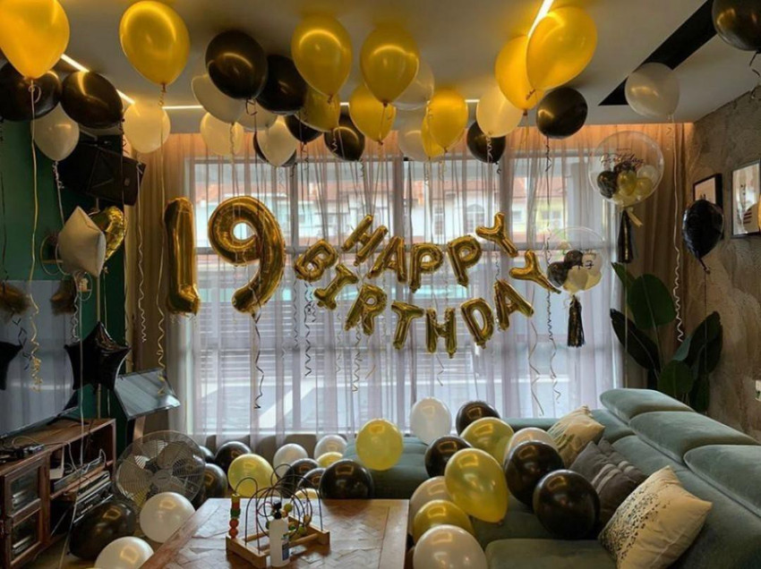 NVRV 19TH BIRTHDAY DECORATION WITH HEART STARS BALLOONS Price in