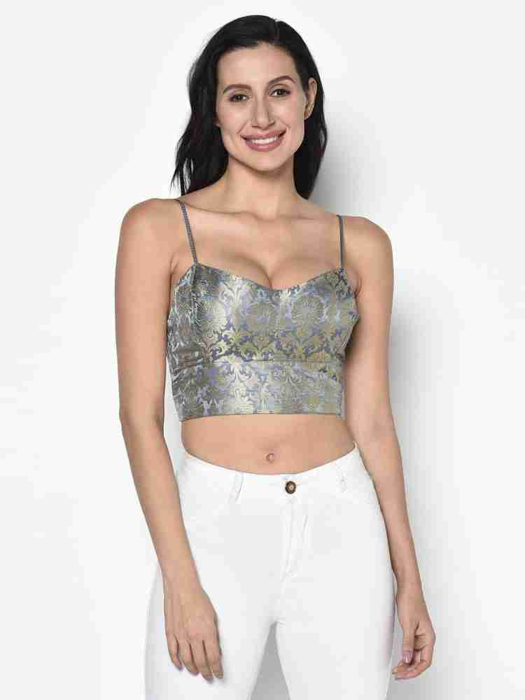 Buy Da Intimo Women Grey Solid Sports Bra Online