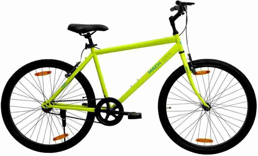 Mach City I Bike 26 Neon Green 26 T Mountain Cycle Price in India Buy Mach City I Bike 26 Neon Green 26 T Mountain Cycle online at Flipkart