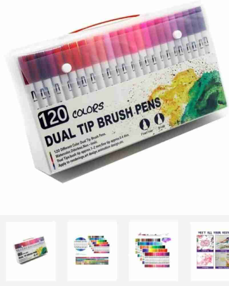 Soucolor Gel Pens for Adult Coloring Books, Deluxe 120 Pack-60 Colored Gel  Pens