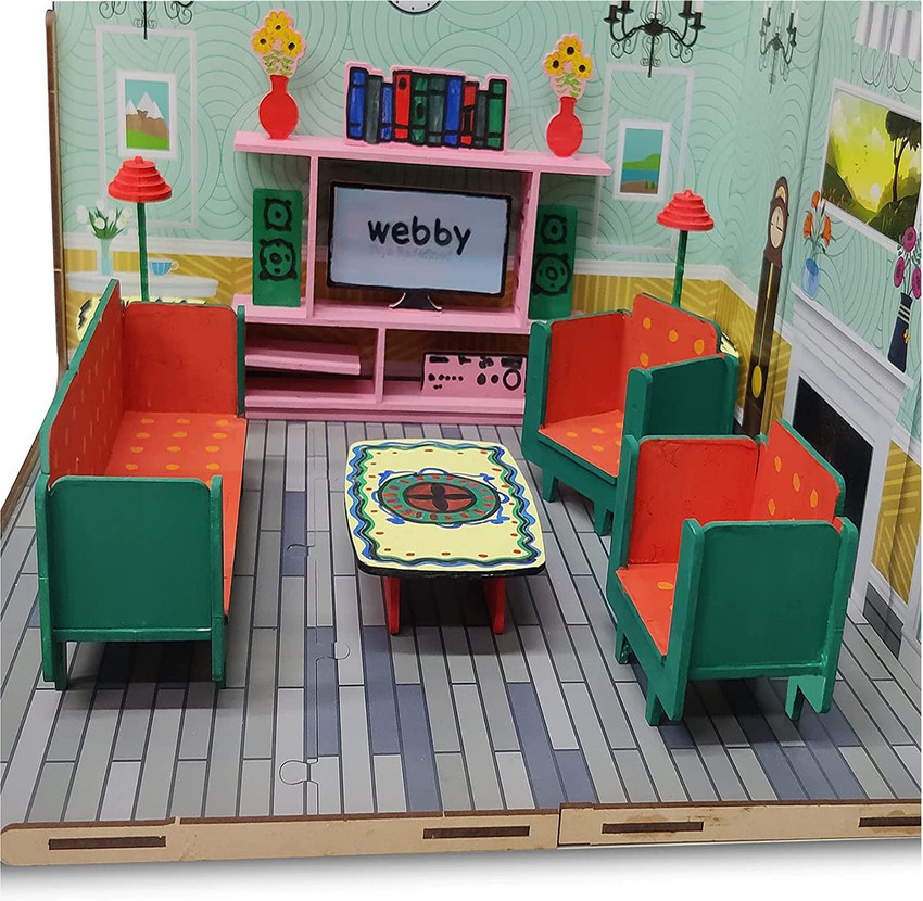 Doll house cheap furniture wooden