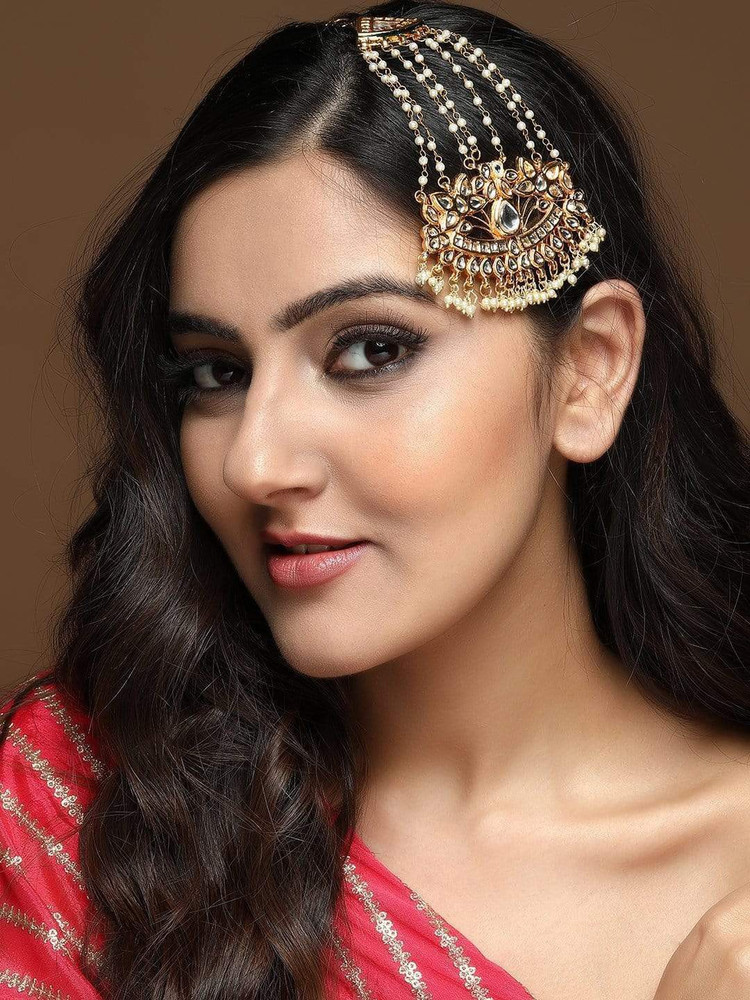 RUBANS Gold Plated Handcrafted Kundan with Pearls Pasha Hair Accessory Set Price in India Buy RUBANS Gold Plated Handcrafted Kundan with Pearls Pasha Hair Accessory Set online at Flipkart