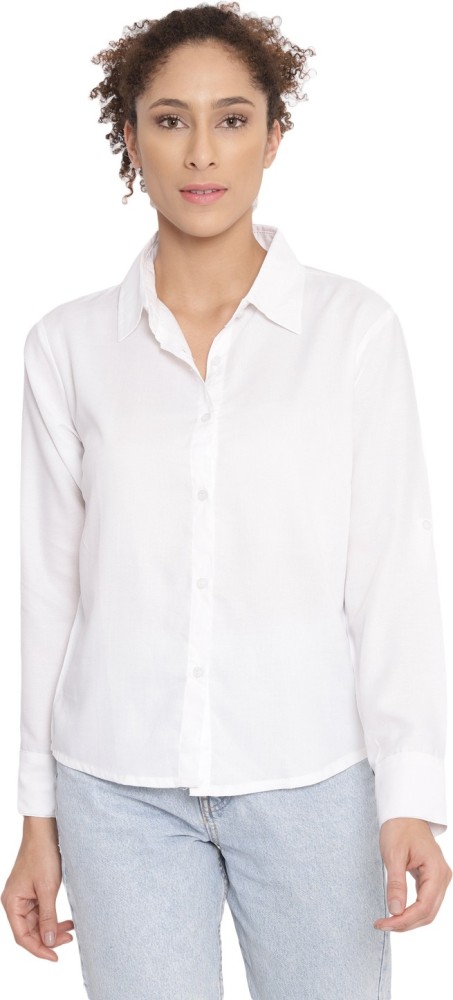 Arbiter Collection Women Printed Casual White Shirt - Buy Arbiter