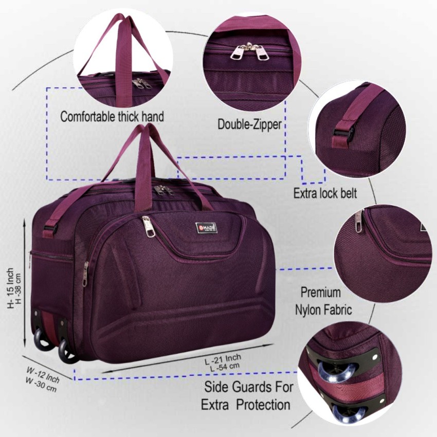 Skearow Checkered Duffle Bag,21L Large Capacity Luggage Bag,PU