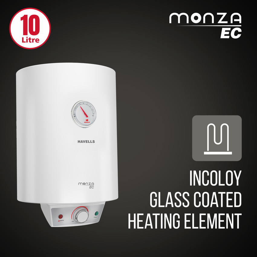 HAVELLS 10 L Storage Water Geyser (MONZA EC, White) Price in India - Buy HAVELLS  10 L Storage Water Geyser (MONZA EC, White) online at Flipkart.com
