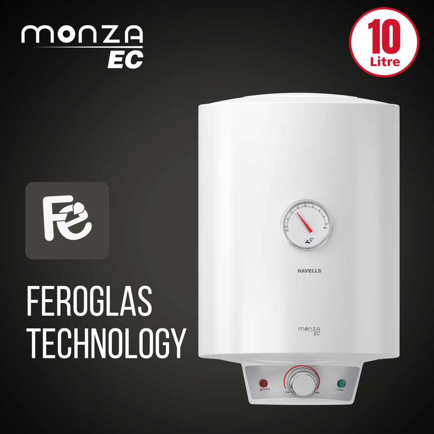 HAVELLS 10 L Storage Water Geyser (MONZA EC, White) Price in India - Buy HAVELLS  10 L Storage Water Geyser (MONZA EC, White) online at Flipkart.com