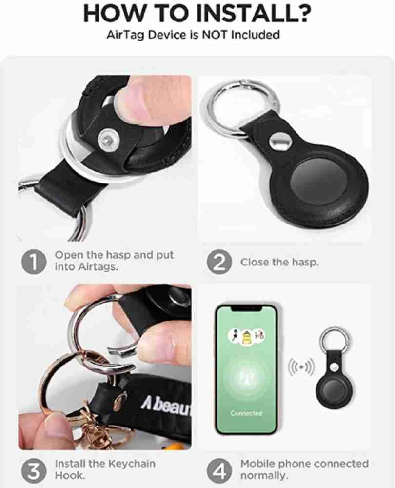Buy Crysendo Black Silicone, Leather Airtag Keychain For Apple Airtags, Air Tag  Apple, Apple Tag Online at Best Prices in India - JioMart.