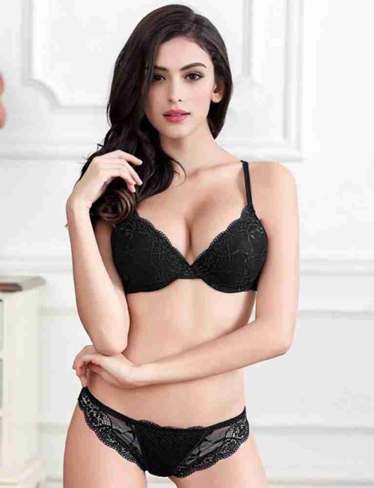 Buy online Red Lace Detail Bra And Panty Set from lingerie for Women by Tcg  for ₹299 at 50% off