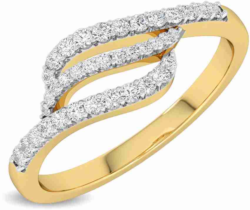 KISNA Diamond Gold Ring for Women 18kt Diamond Yellow Gold ring