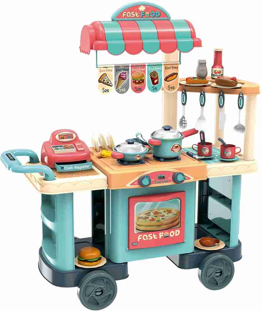 Toy Shopee Fast Food Toys for Kids Play Set with Cooking Pretend