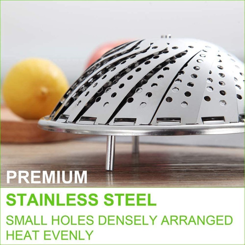 Vegetable Steamer Basket, Premium Stainless Steel Veggie Steamer Basket -  Folding Expandable Steamers to Fits Various Size Pot (Small Size:5.1 to  9) 