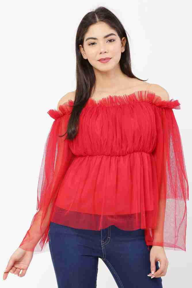 Flipkart off shoulder online tops